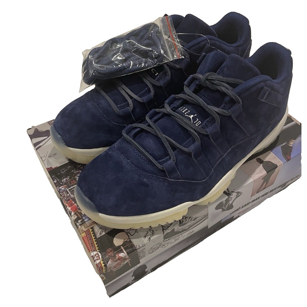 2018 Air Jordan 11 XI Retro Low RE2PECT Binary Blue Sail Size 11 Derek Jeter DS